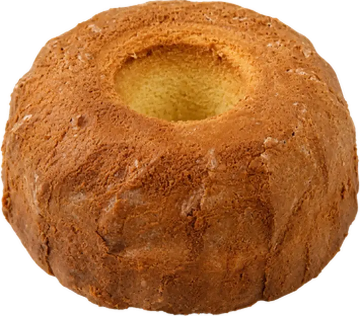 Vanilla bundt cake with a golden crust