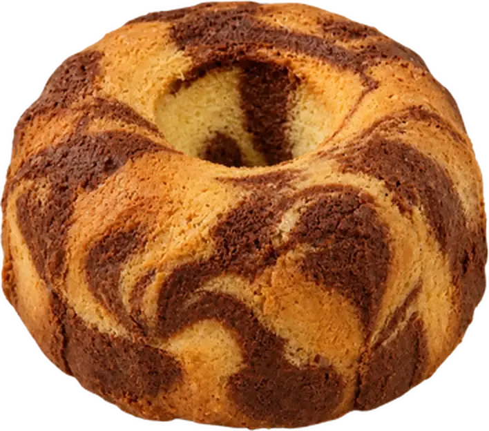 Marble bundt cake with chocolate and vanilla swirls